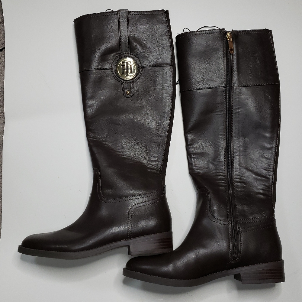Tommy Hilfiger Twivane Brown Ridding Boots size 6